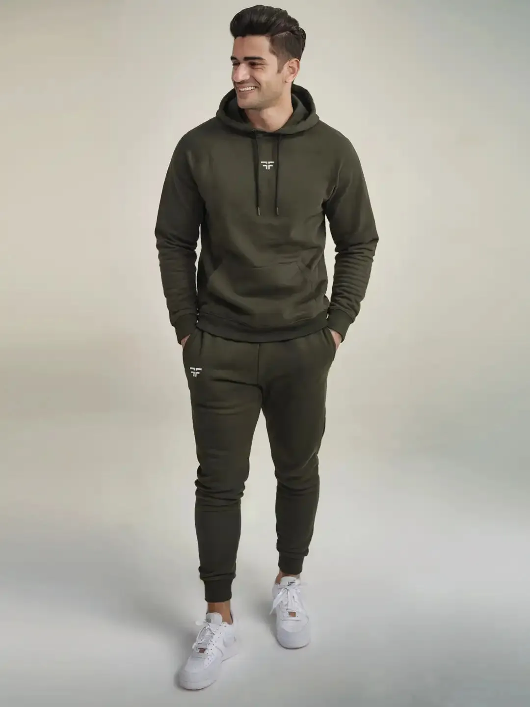 || GREEN THERMAL CO-ORD SET (HOODIE AND JOGGER COMBO) ||