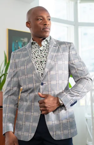7 Downie Banff Green Plaid Blazer SS24