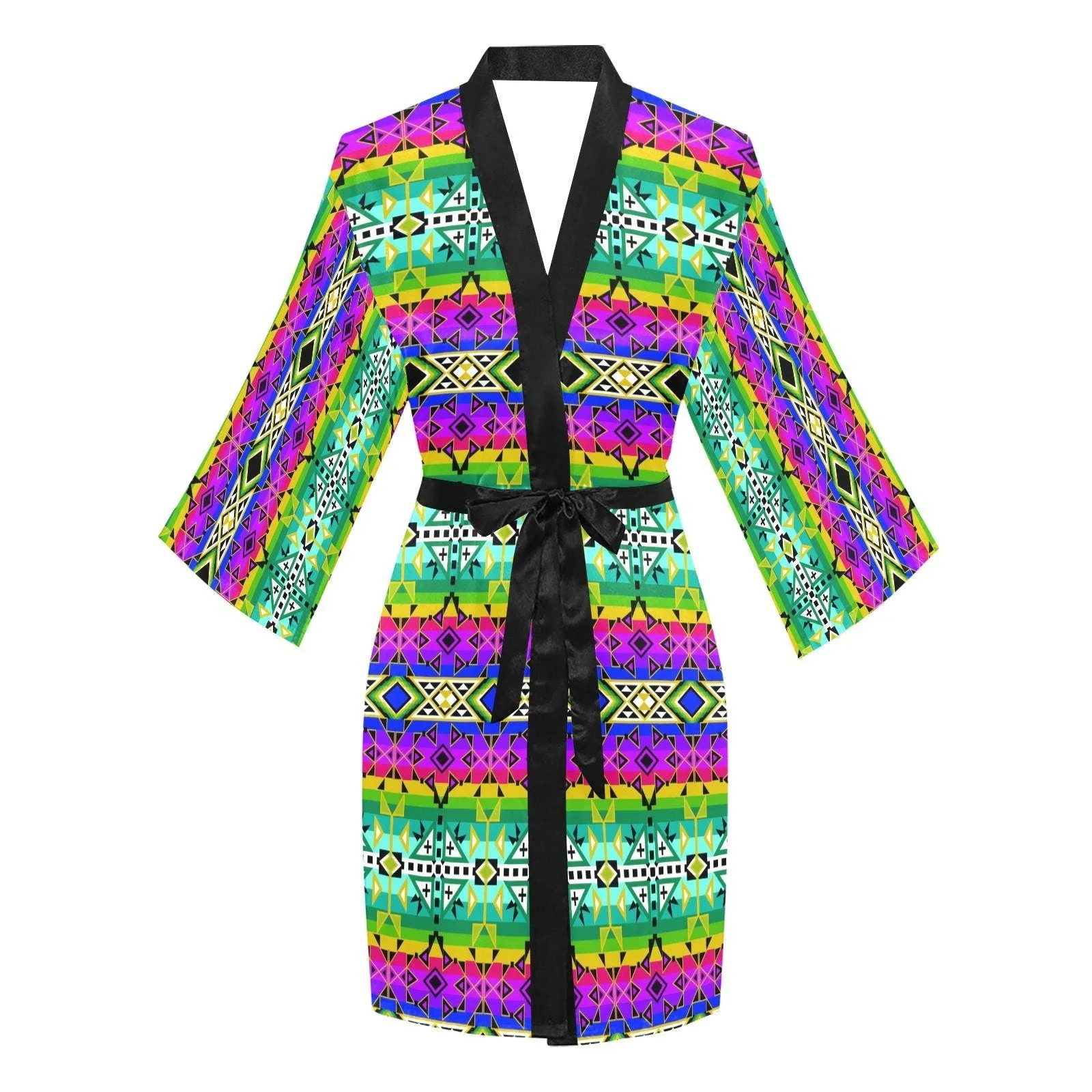 After the Northwest Rain Long Sleeve Satin Robe