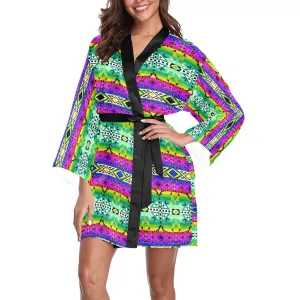 After the Northwest Rain Long Sleeve Satin Robe