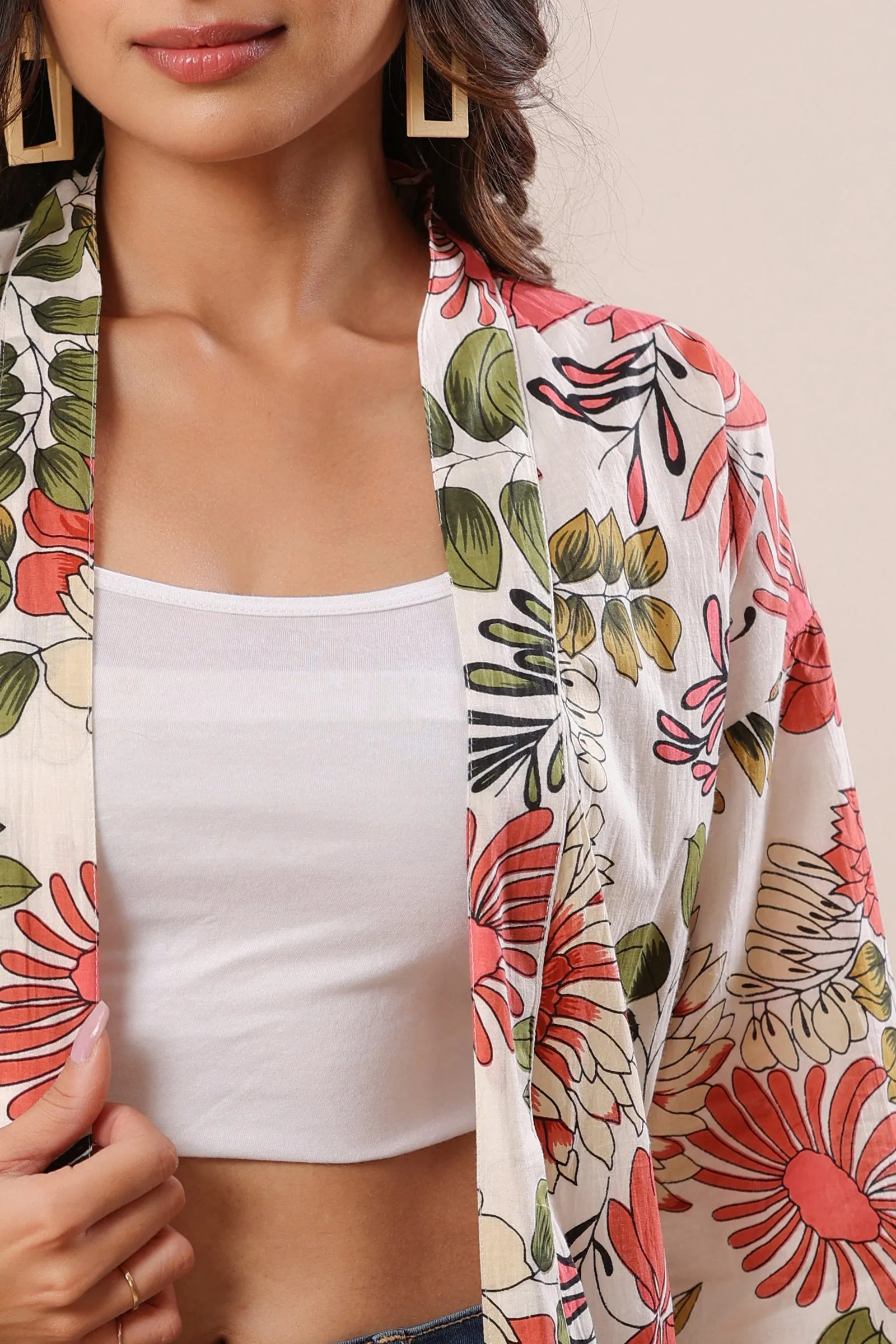 Aleena Summer Bloom Pink Kimono