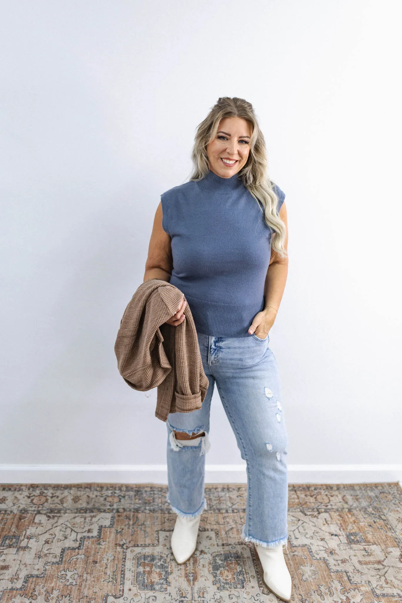 All In Favor Turtleneck Sweater Tank
