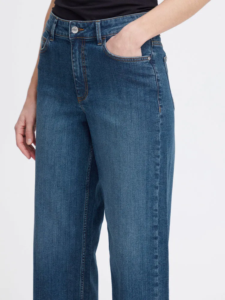 B Young ByKato ByKomma Jeans Mid Blue Denim