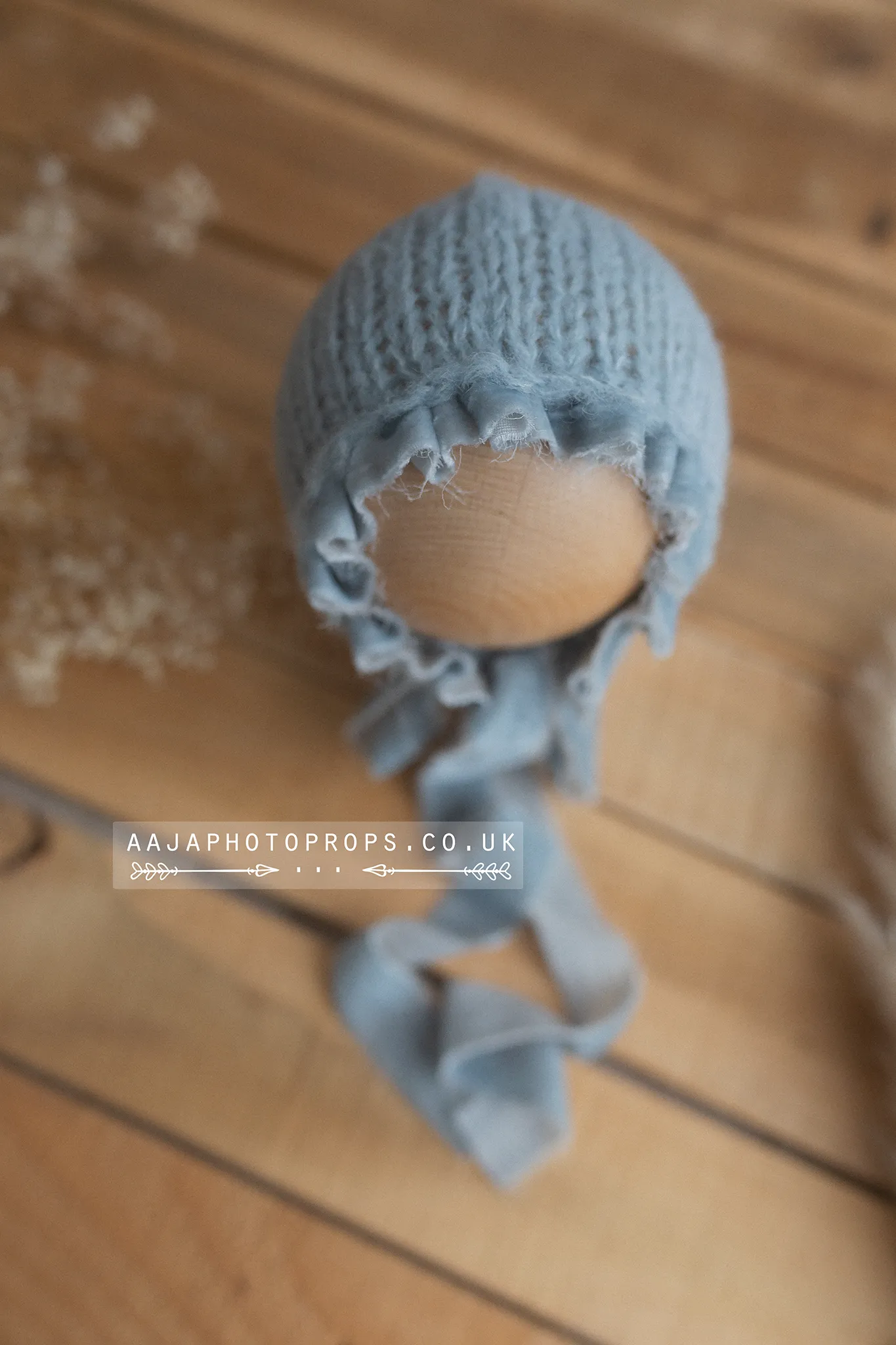 Baby newborn wrap and bonnet set, Pastel blue, velvet, made to order