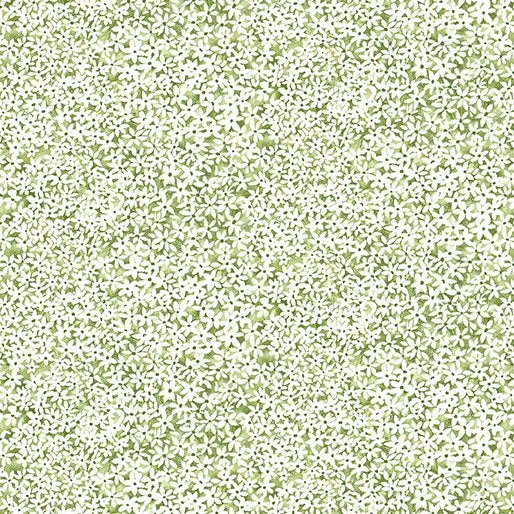 Benartex Wildflower Meadow - Beargrass in Green