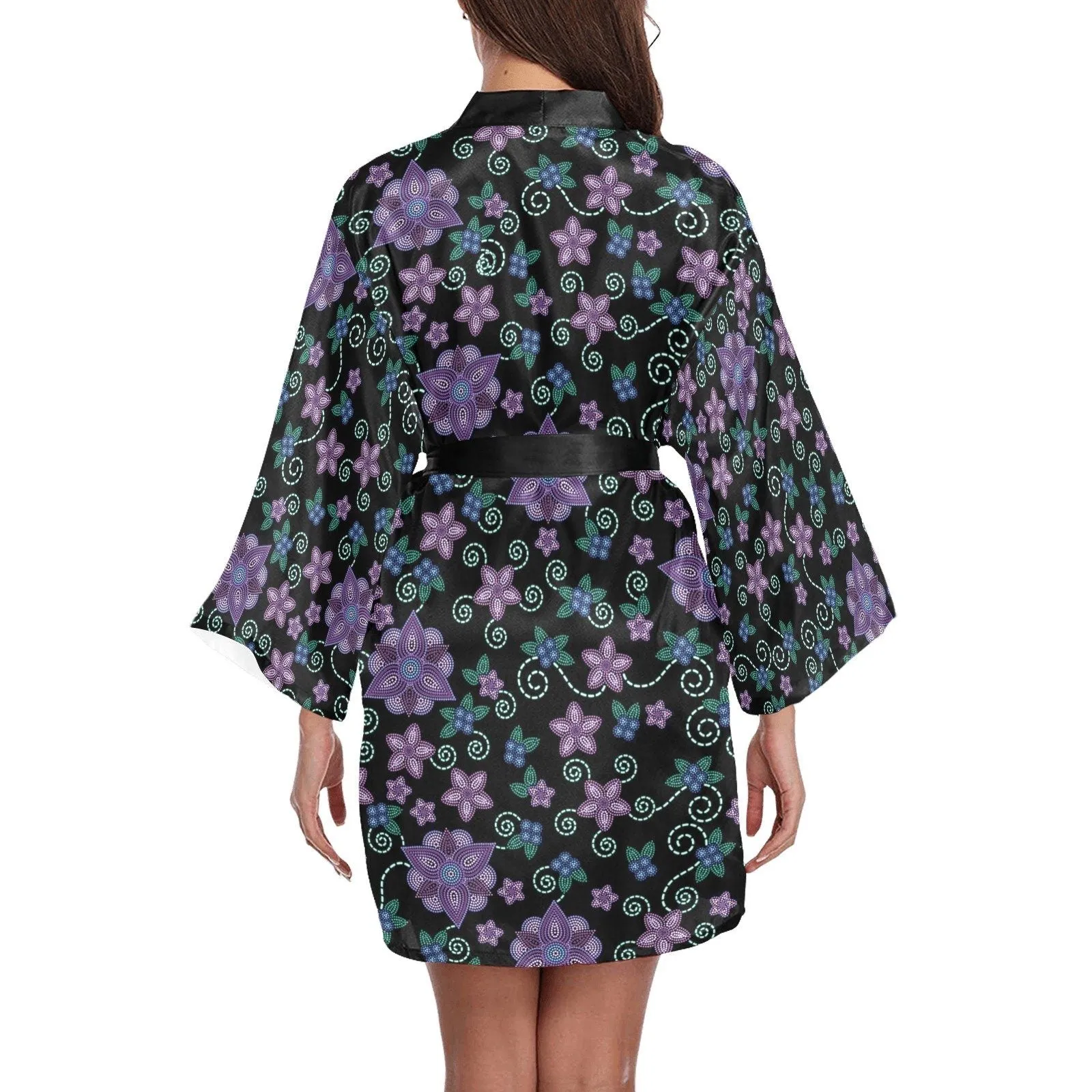 Berry Picking Long Sleeve Satin Robe