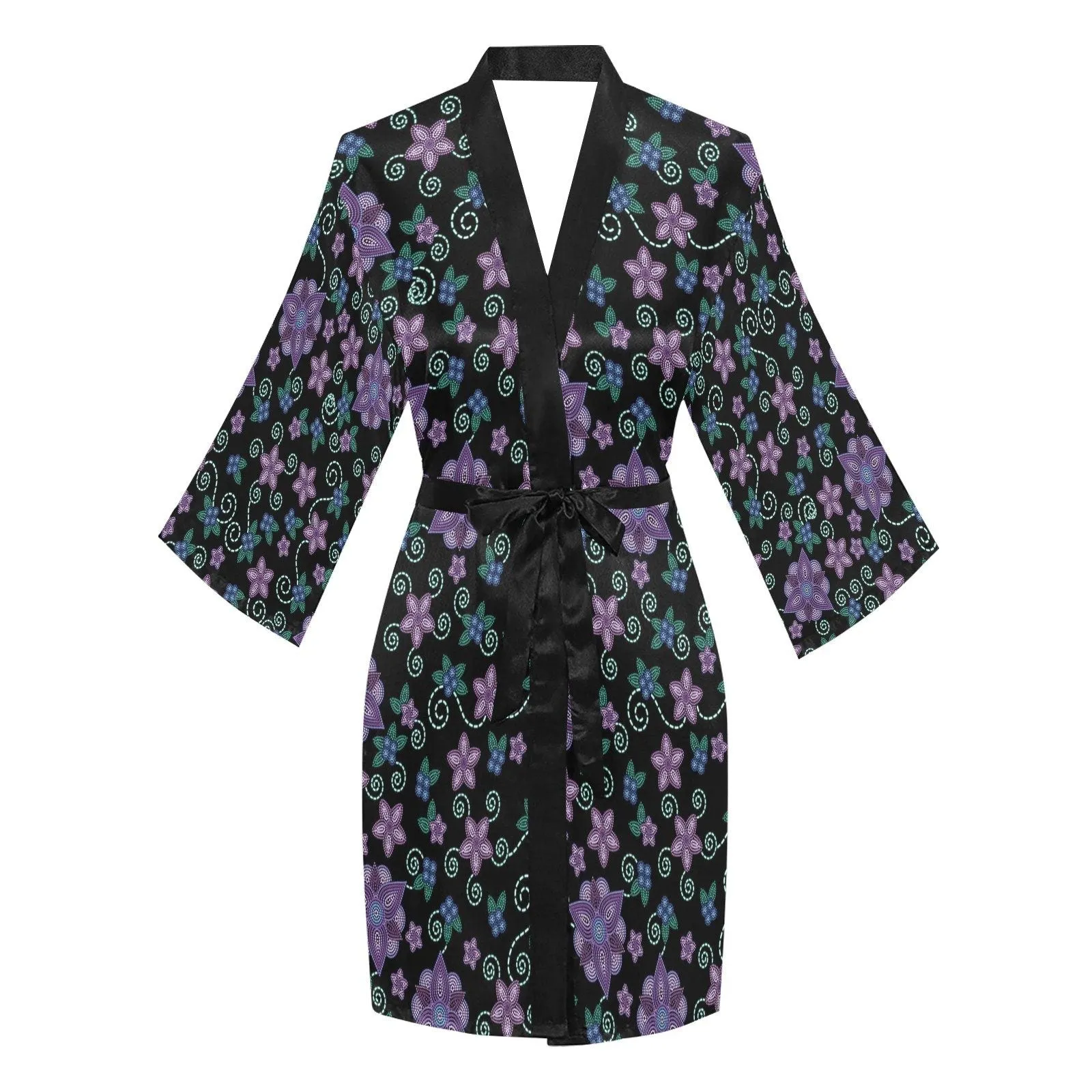 Berry Picking Long Sleeve Satin Robe