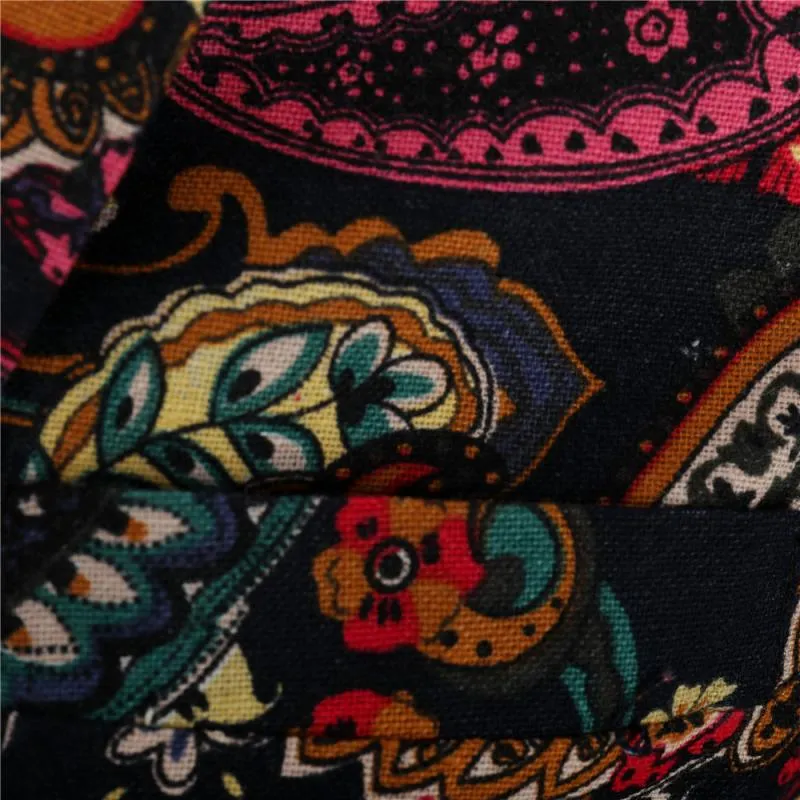 Blazer vintage à revers et imprimé cajou