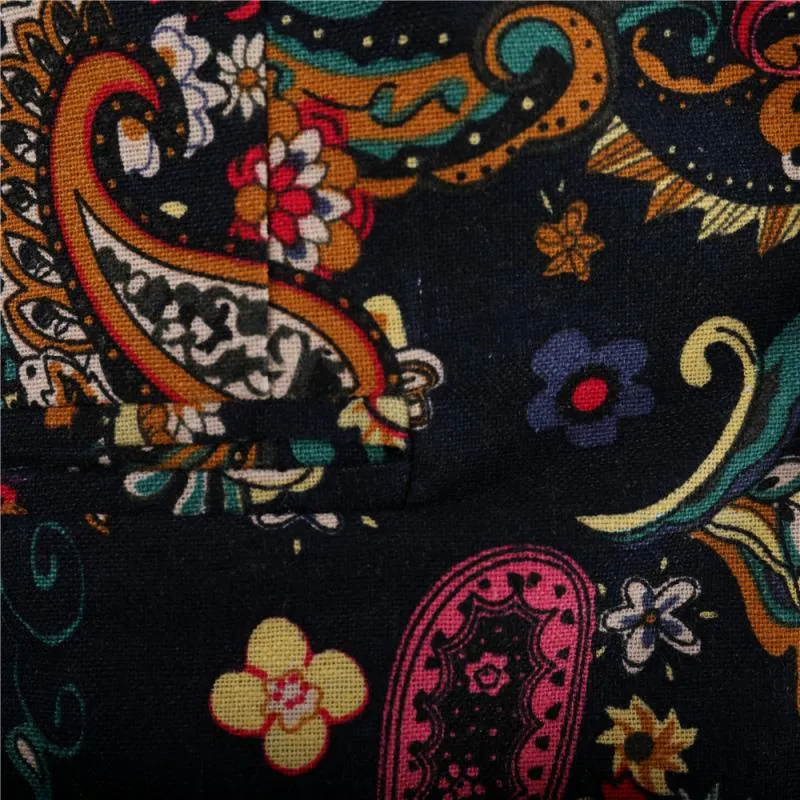 Blazer vintage à revers et imprimé cajou
