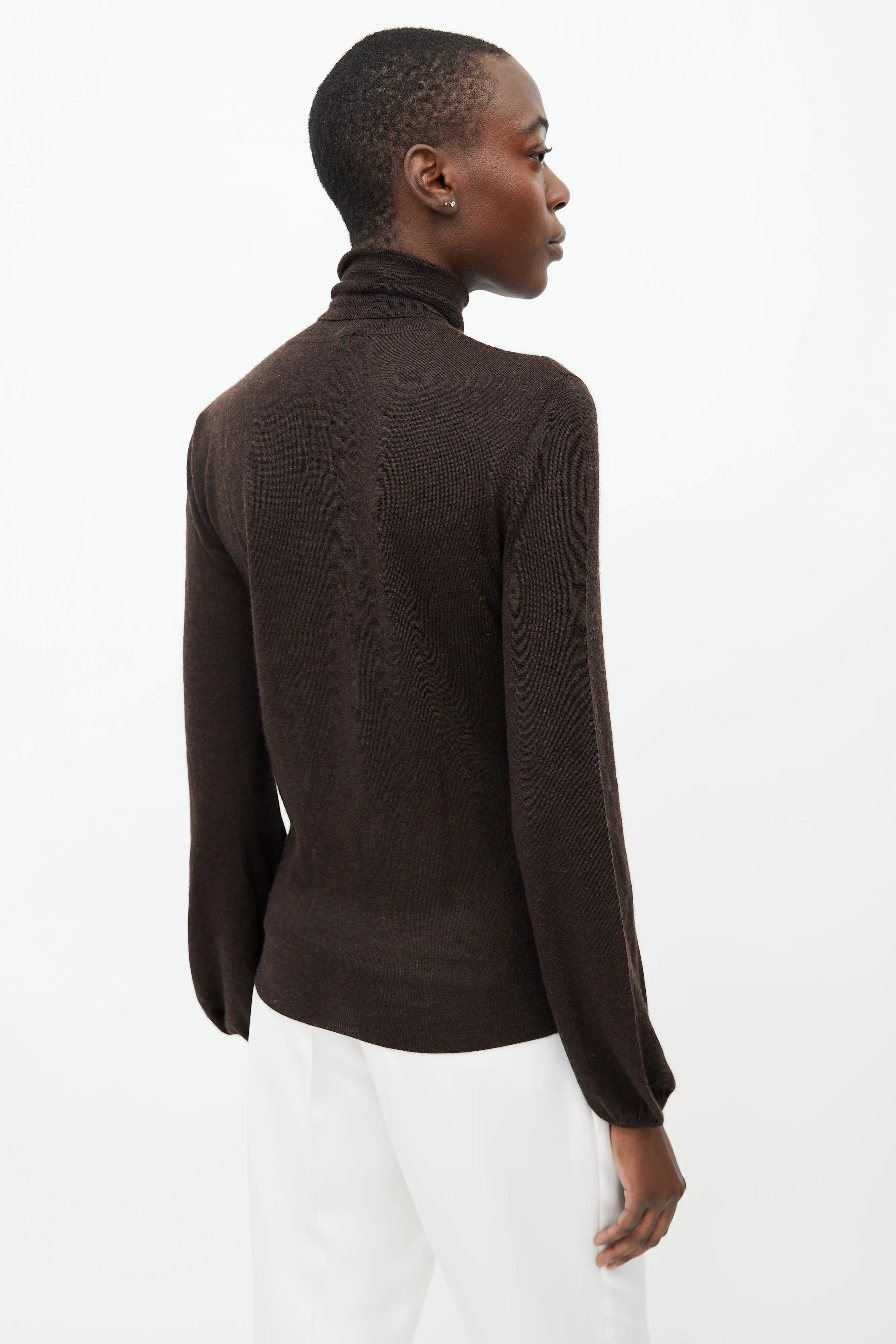 Brown Cashmere Turtleneck