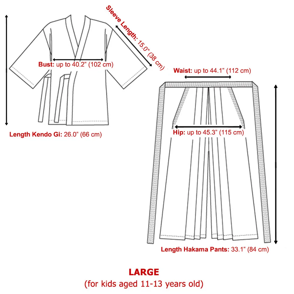 Budo Master Samurai Kimono Hakama Kids Costume
