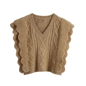 CABLE-KNIT VEST