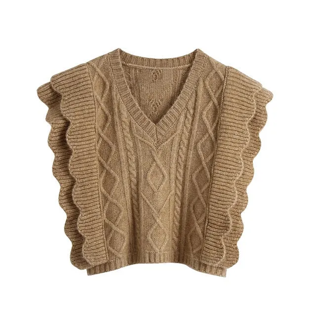 CABLE-KNIT VEST