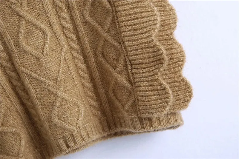 CABLE-KNIT VEST