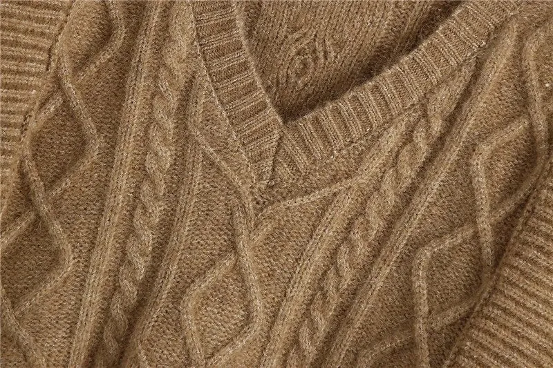 CABLE-KNIT VEST