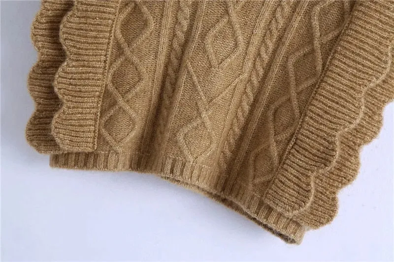 CABLE-KNIT VEST