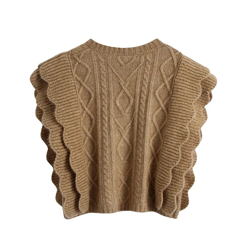 CABLE-KNIT VEST
