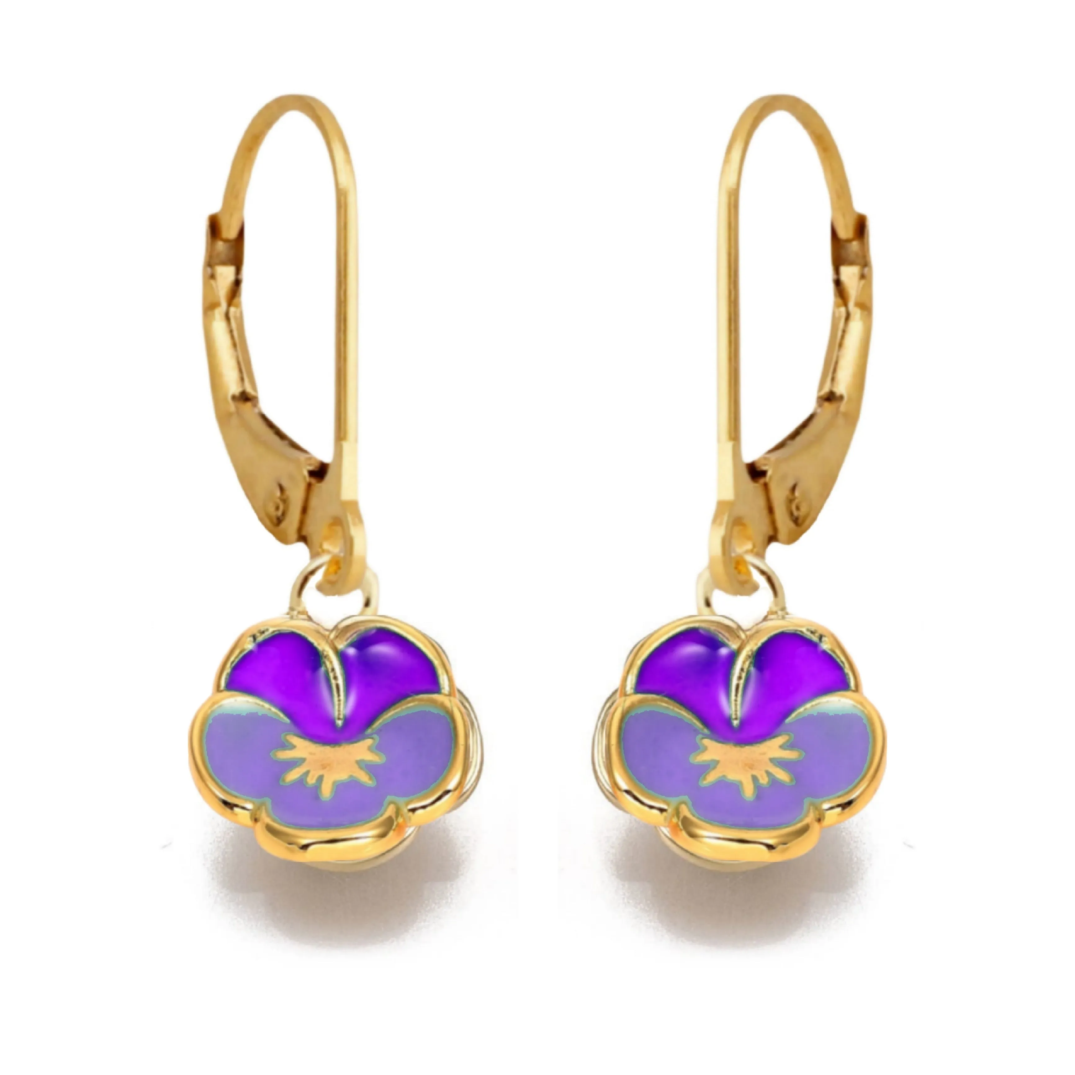 Colorful Enamel Flower Surgical Steel Earrings