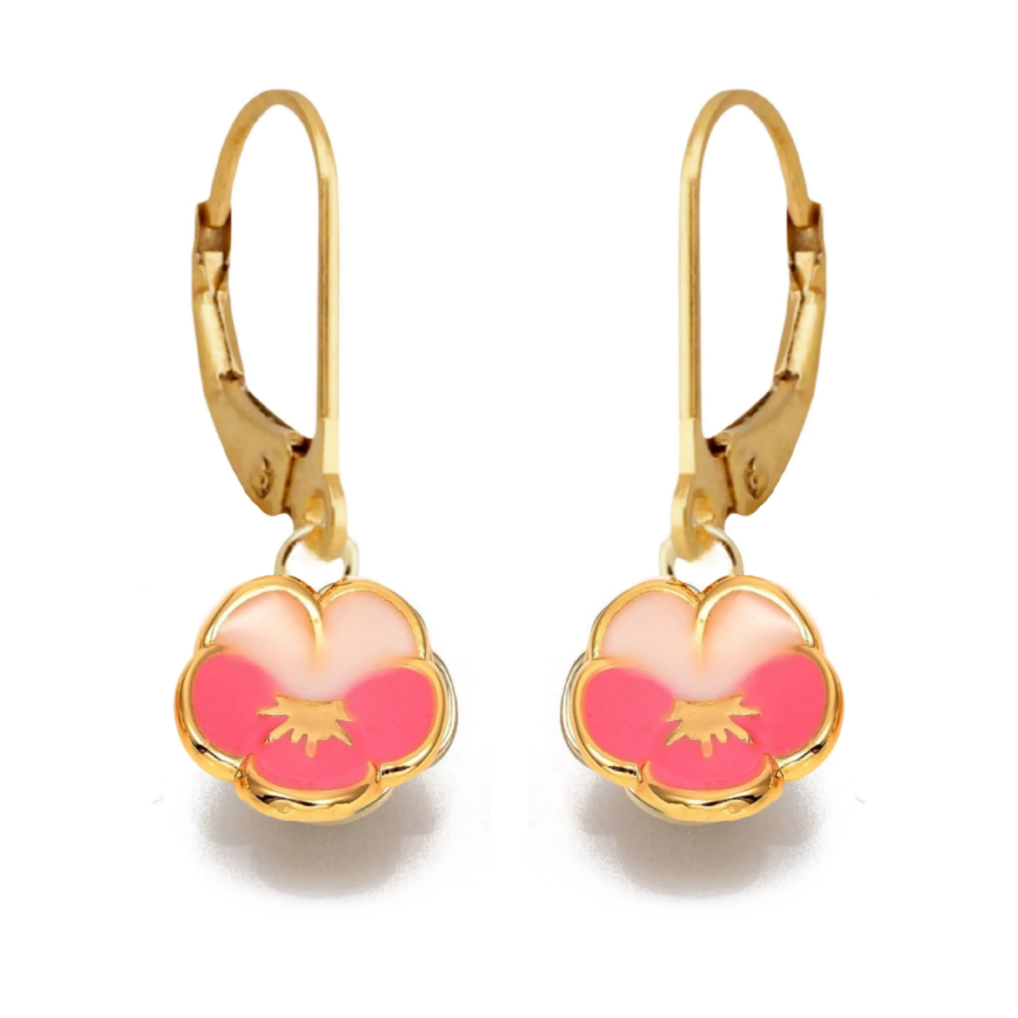 Colorful Enamel Flower Surgical Steel Earrings