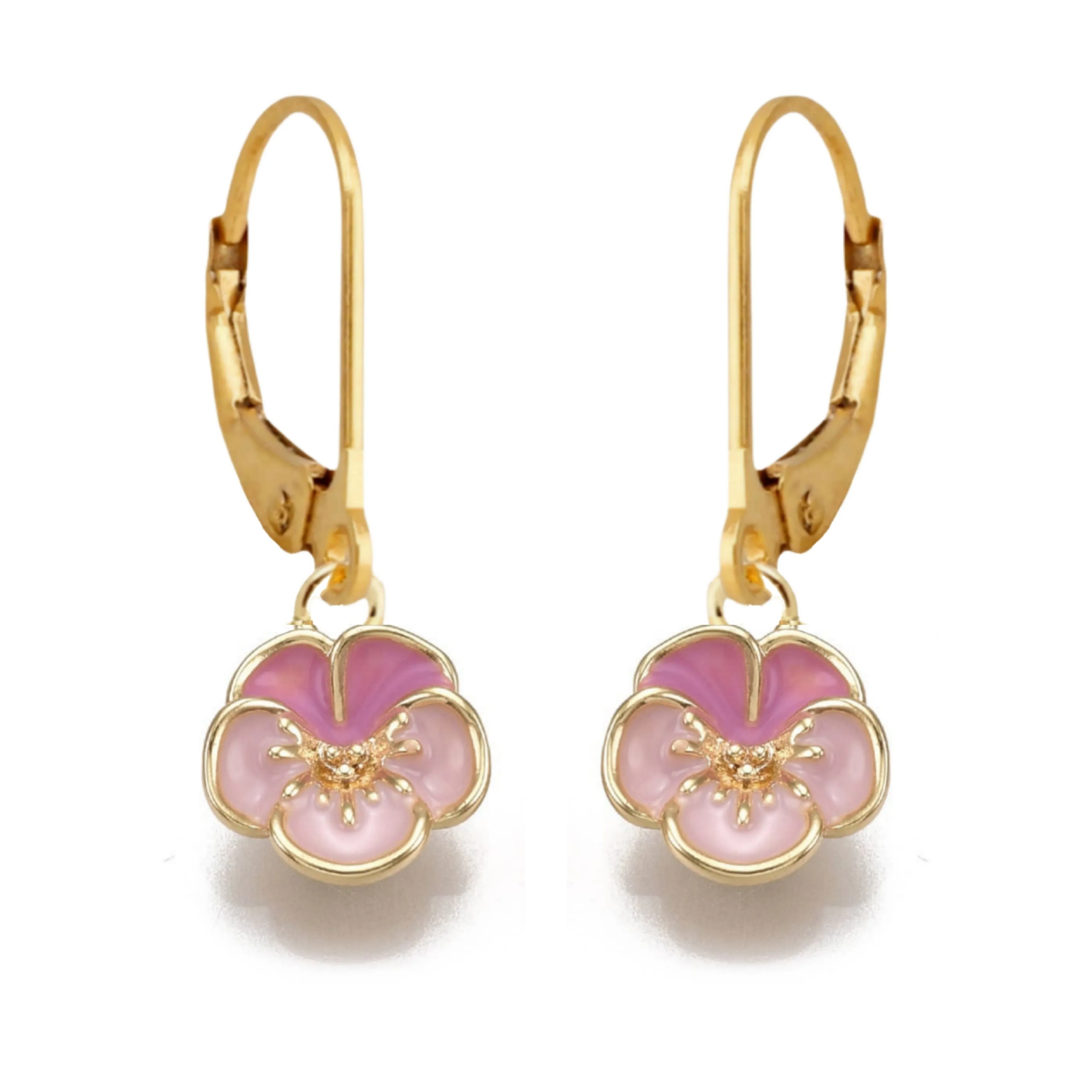 Colorful Enamel Flower Surgical Steel Earrings