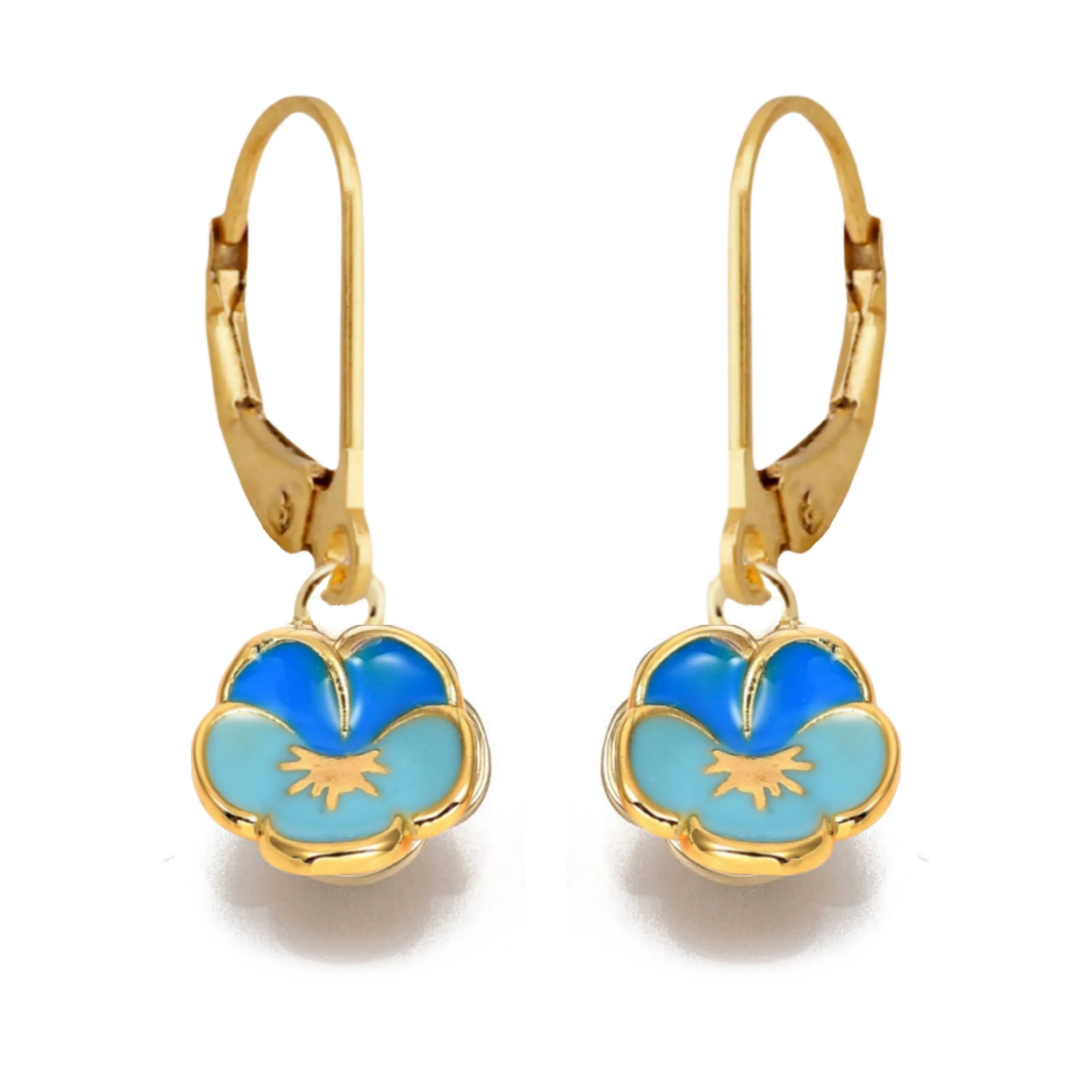 Colorful Enamel Flower Surgical Steel Earrings