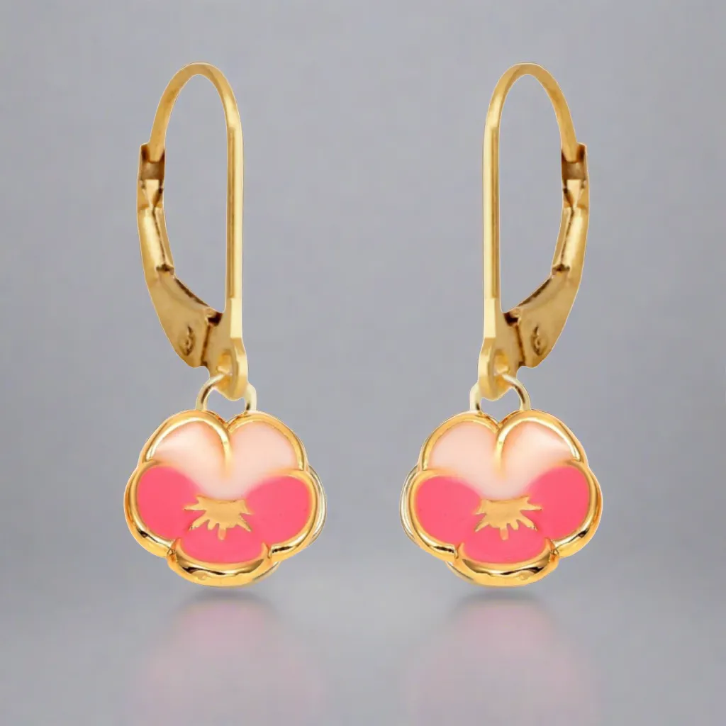 Colorful Enamel Flower Surgical Steel Earrings