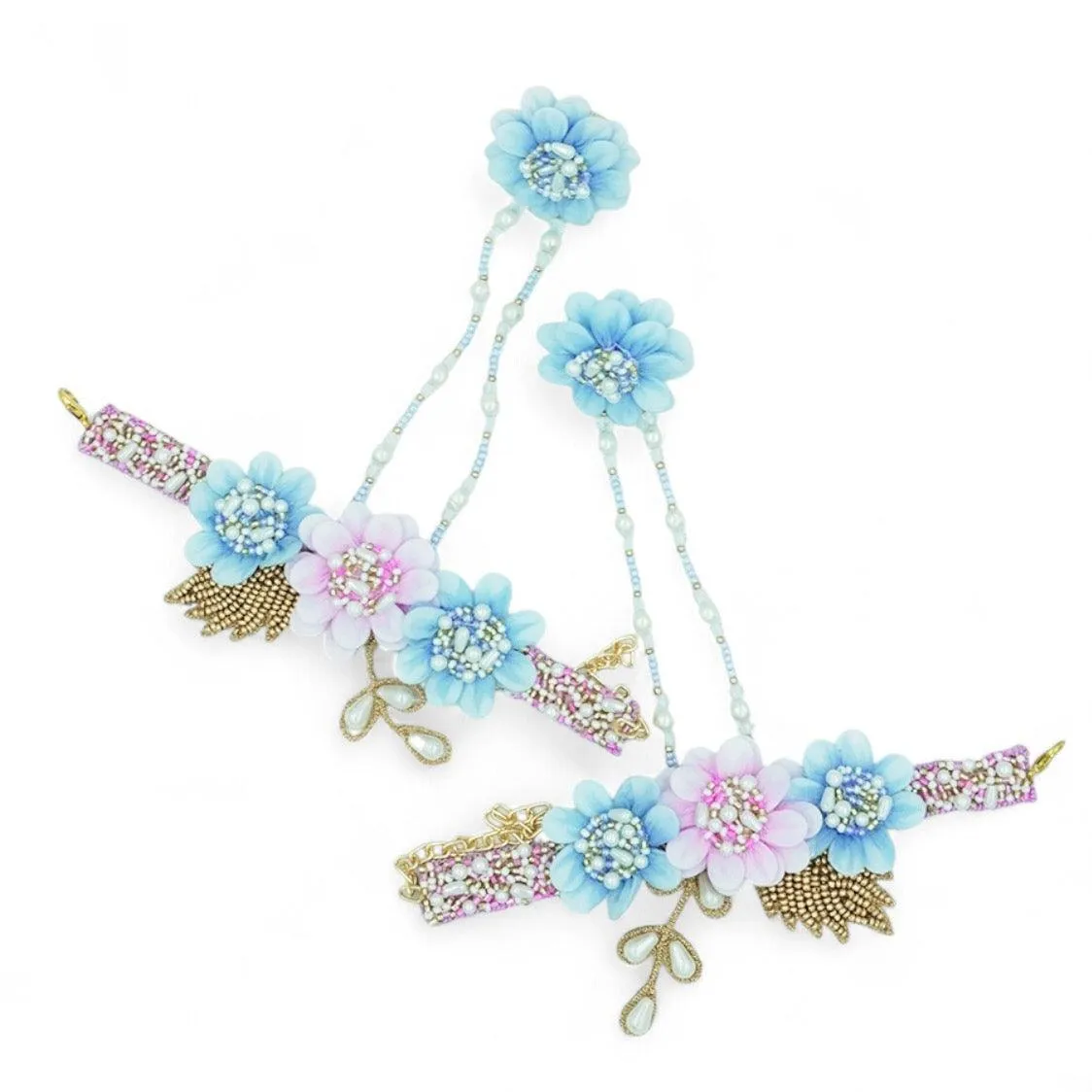 Daisy - Powder Blue (Necklace   Earrings)