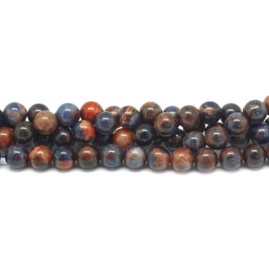 Dakota Stones Orange Sodalite Dyed 8mm Round Bead Strand