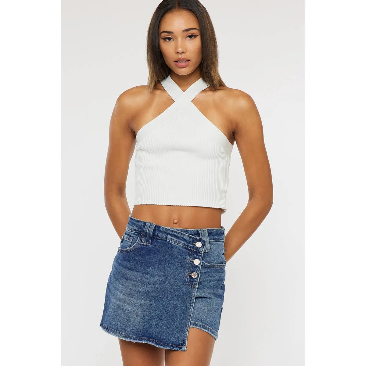 Dark denim Skorts-SALE