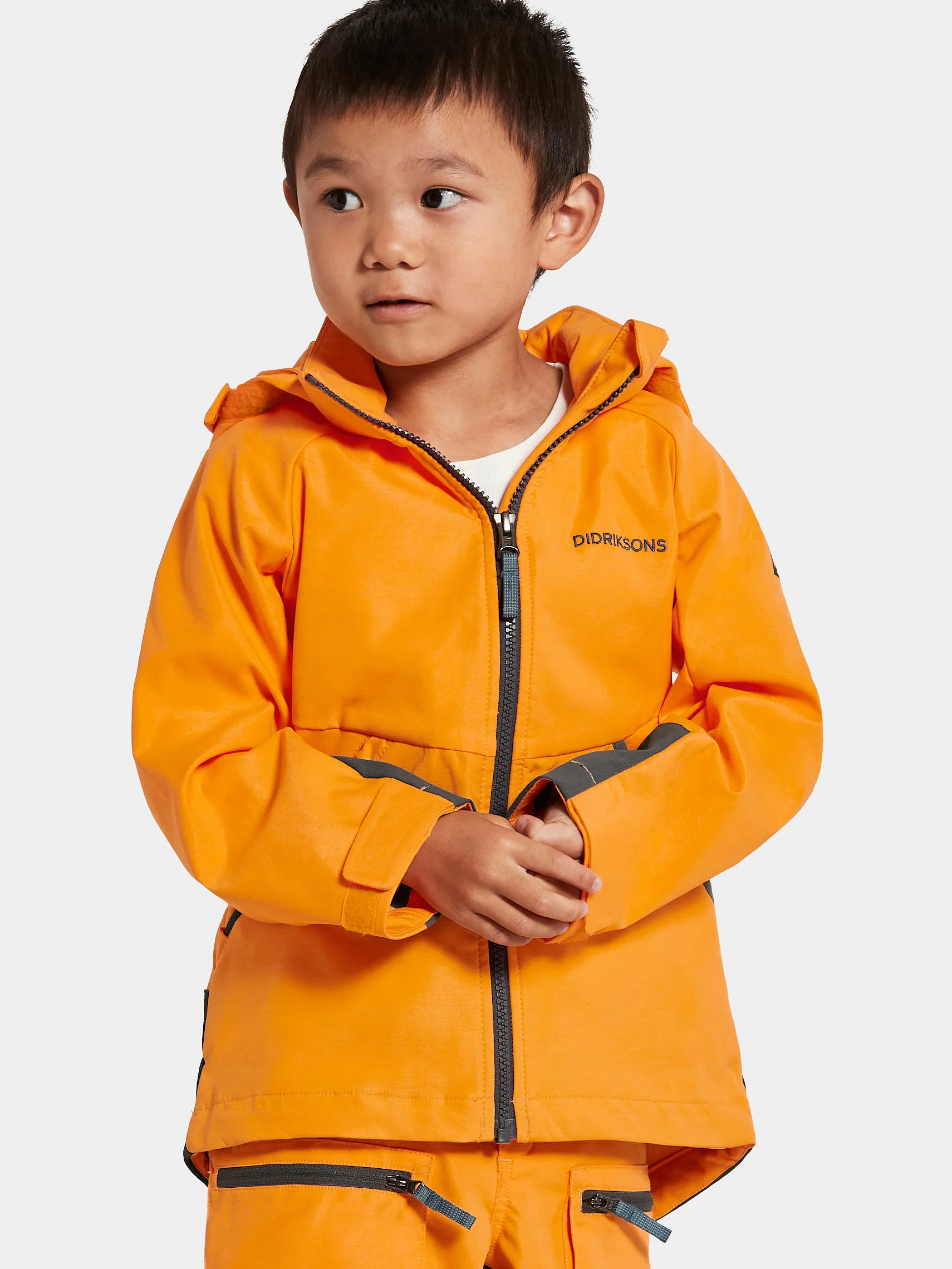 Didriksons Kids&#x27; Stigen Jacket Happy Orange | Buy Didriksons Kids&#x27; Stigen Jacket Happy Orange here | Outnorth