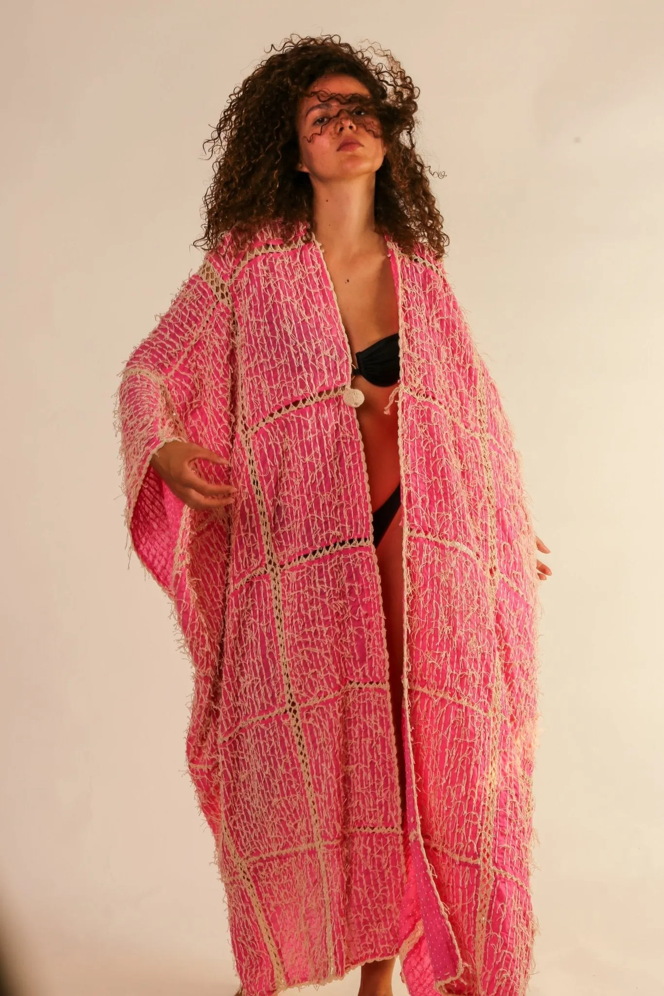 FRINGE STITCH KIMONO MADONNA
