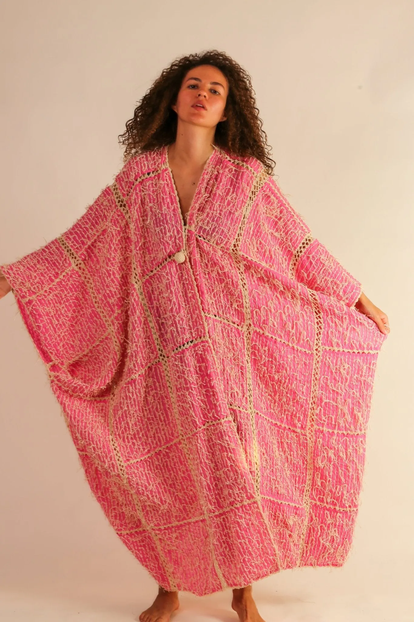 FRINGE STITCH KIMONO MADONNA