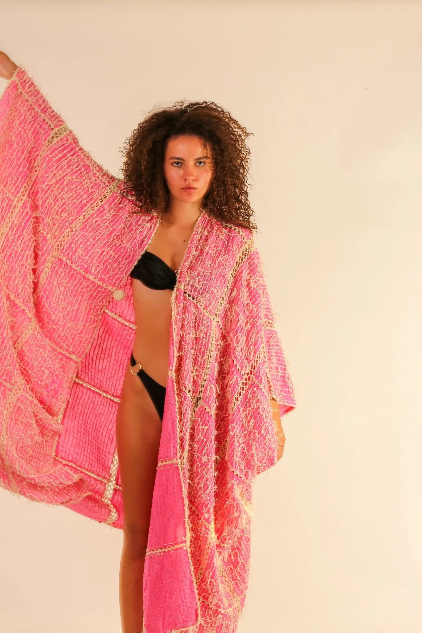 FRINGE STITCH KIMONO MADONNA