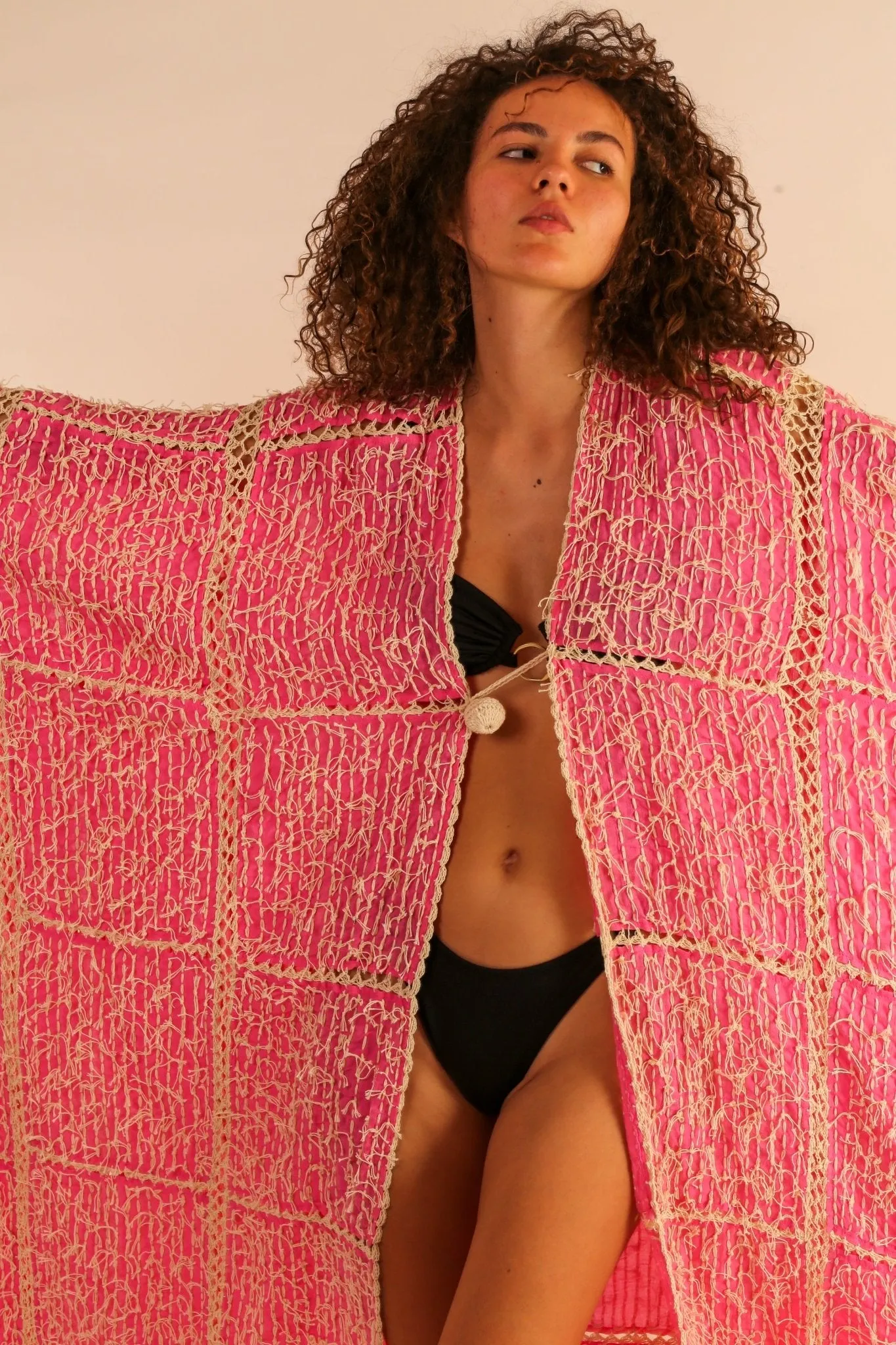 FRINGE STITCH KIMONO MADONNA