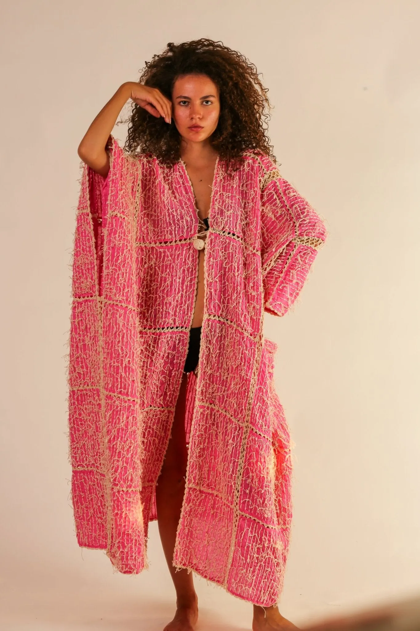 FRINGE STITCH KIMONO MADONNA