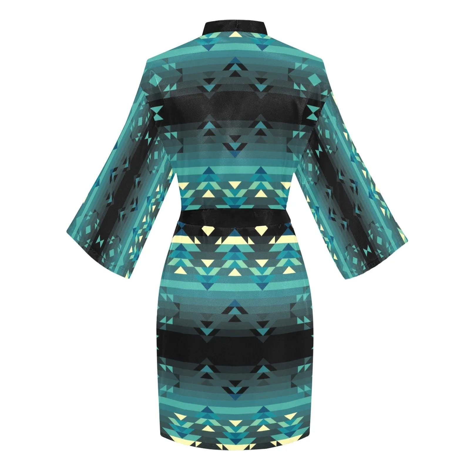 Inspire Green Long Sleeve Satin Robe