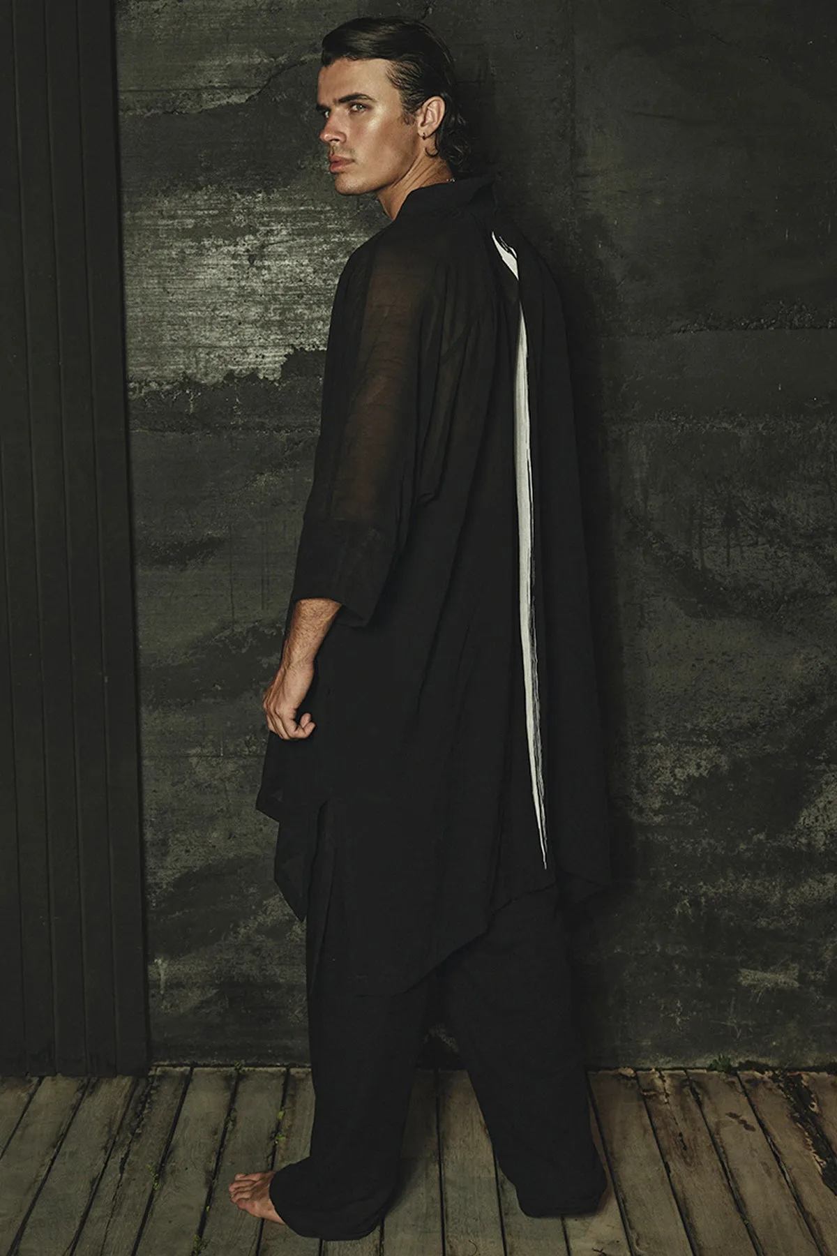 JERSEY KIMONO IN WHITE
