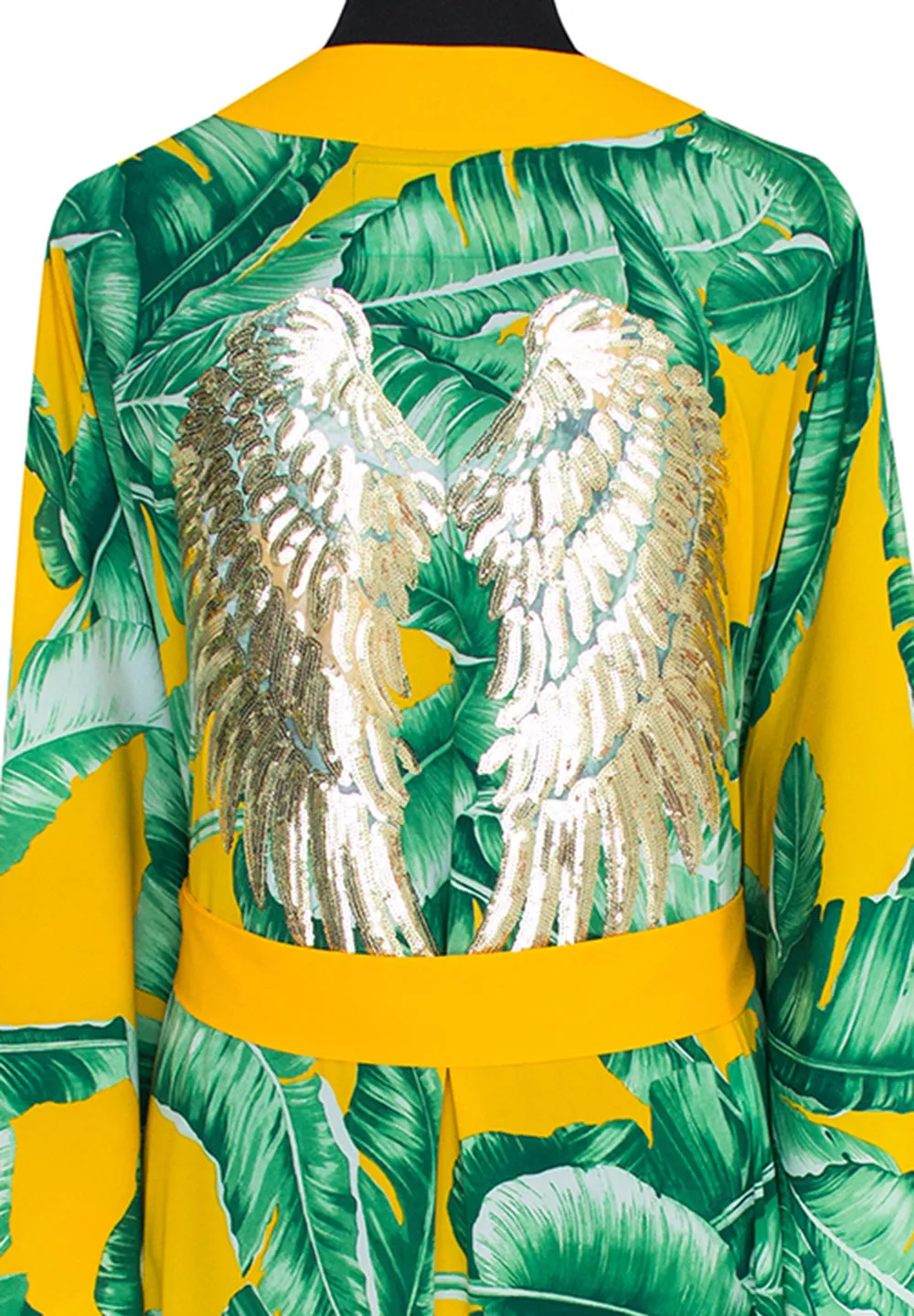 Jungle - Yellow Palm Kimono Wings (Yellow)
