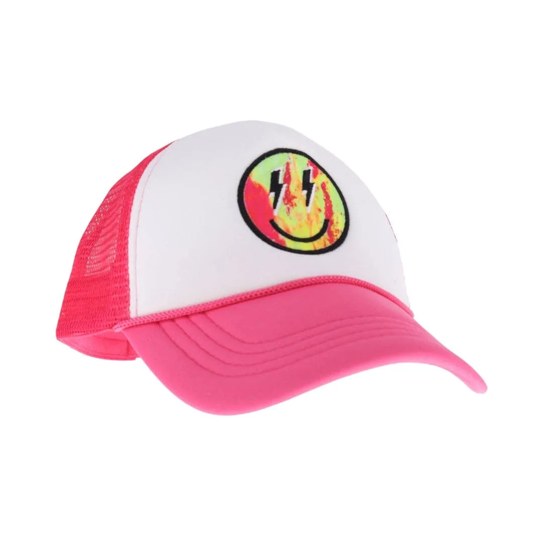 Kids' Tie Dye Smiley Face Baseball Cap