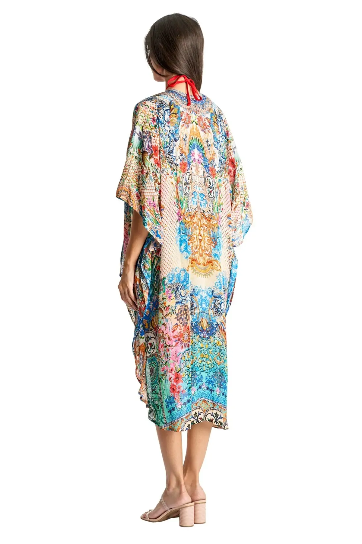 Kimono Cover Up in Viscose Silk