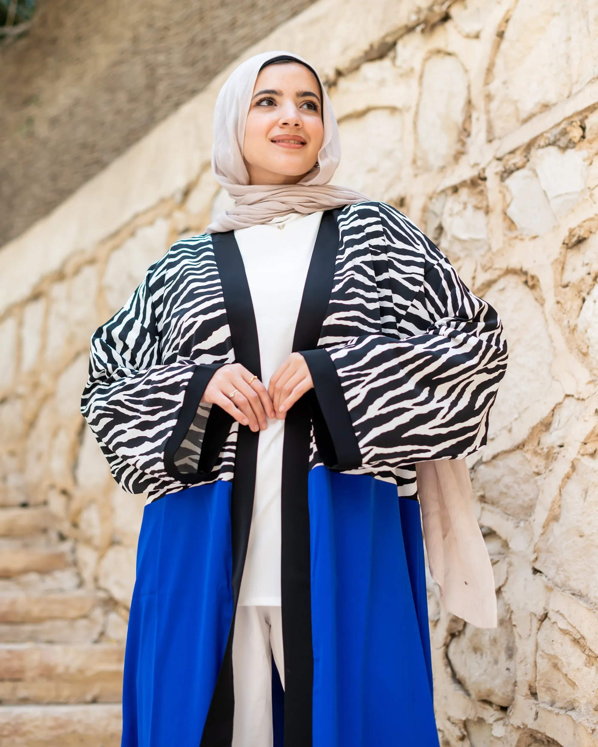 Kimono Zebra blue