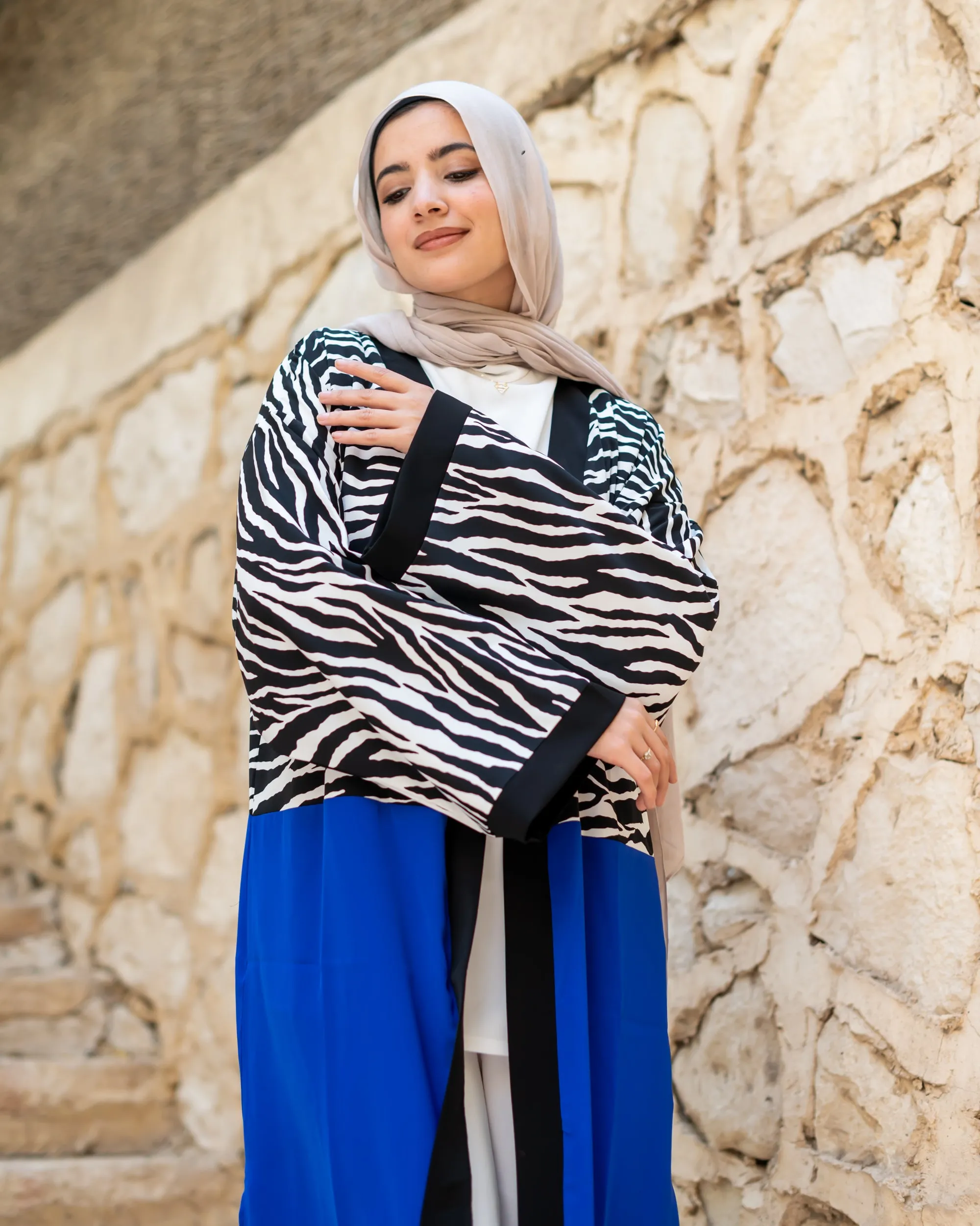 Kimono Zebra blue
