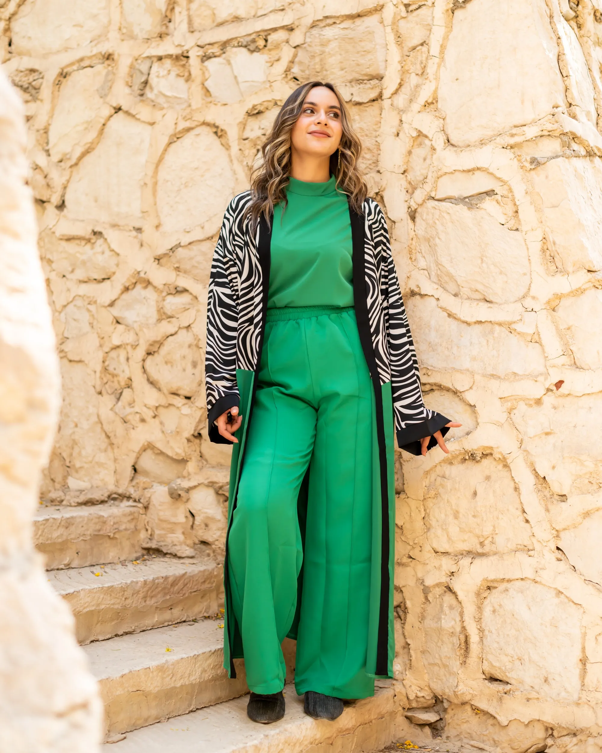 Kimono Zebra green