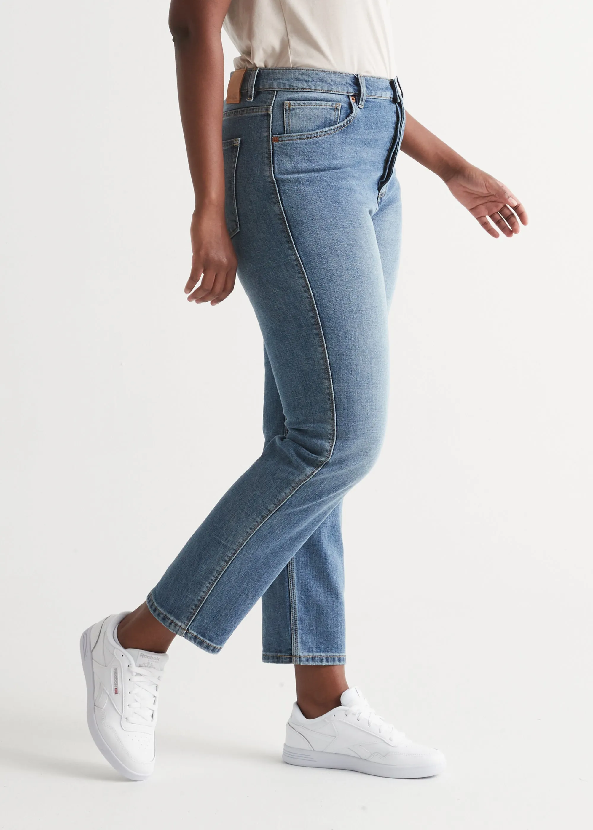 Midweight Performance Denim High Rise Straight - 27 Inseam
