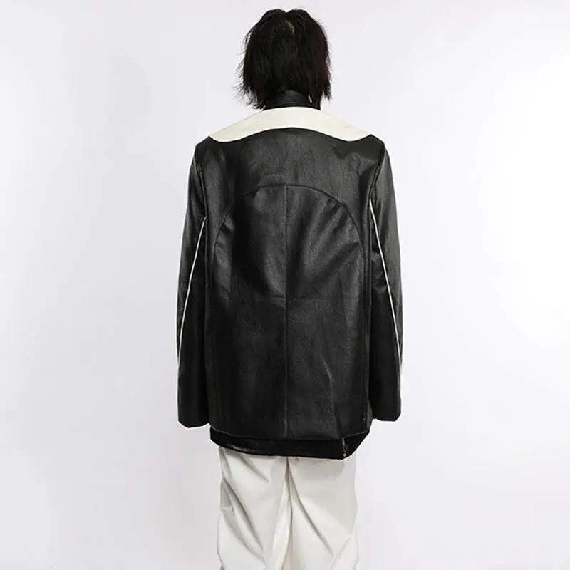 Monochrome Fashion Spliced Blazer