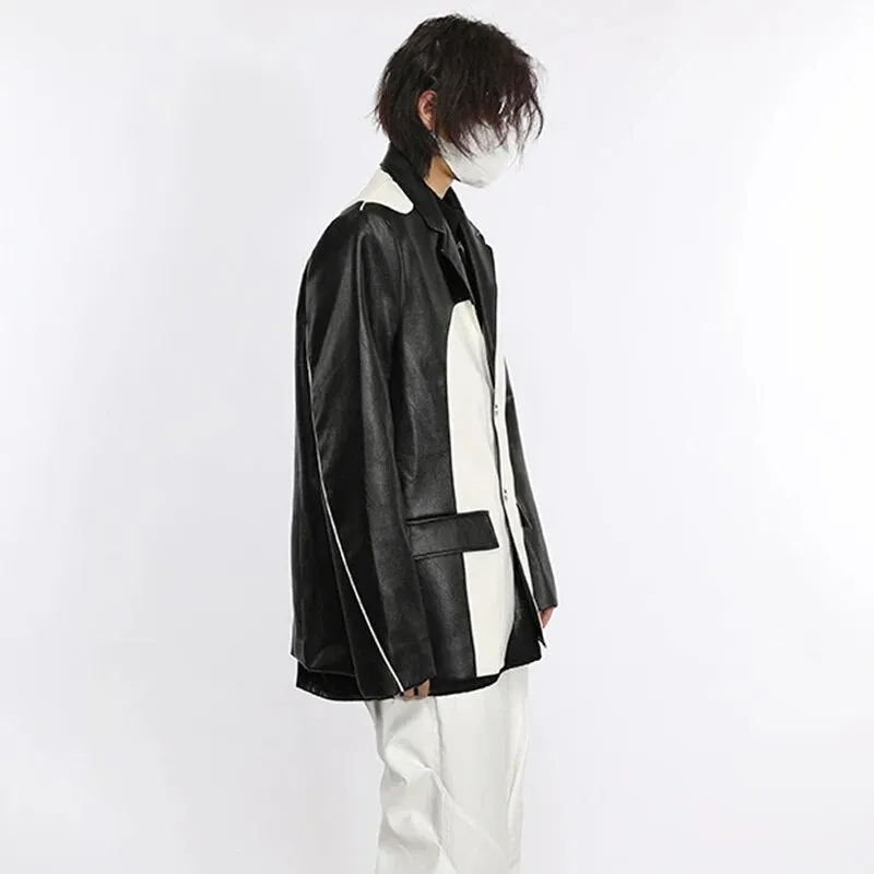 Monochrome Fashion Spliced Blazer