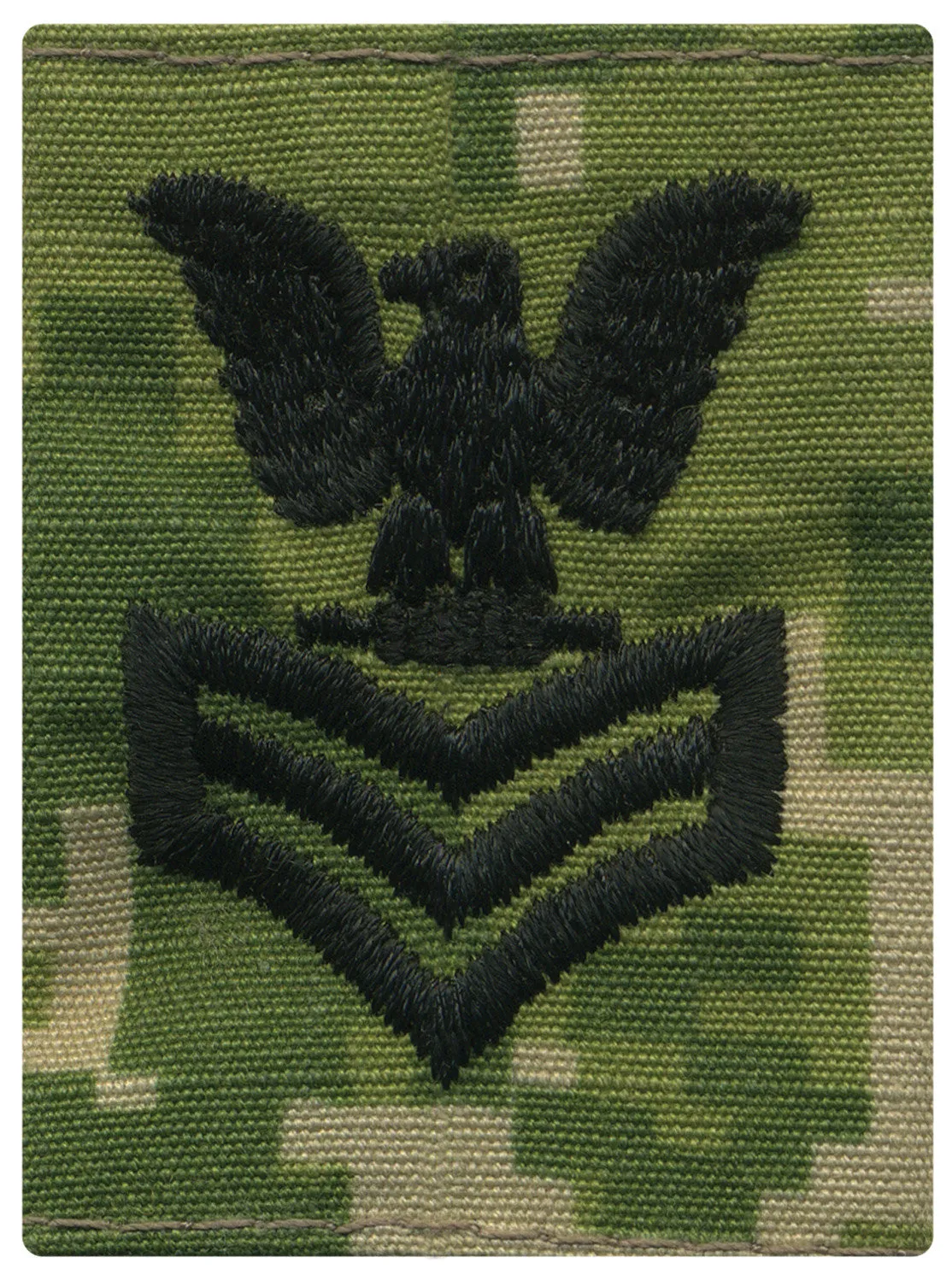 Navy Parka Tab Device: Woodland Digital Embroidered E6 First Class Petty Officer