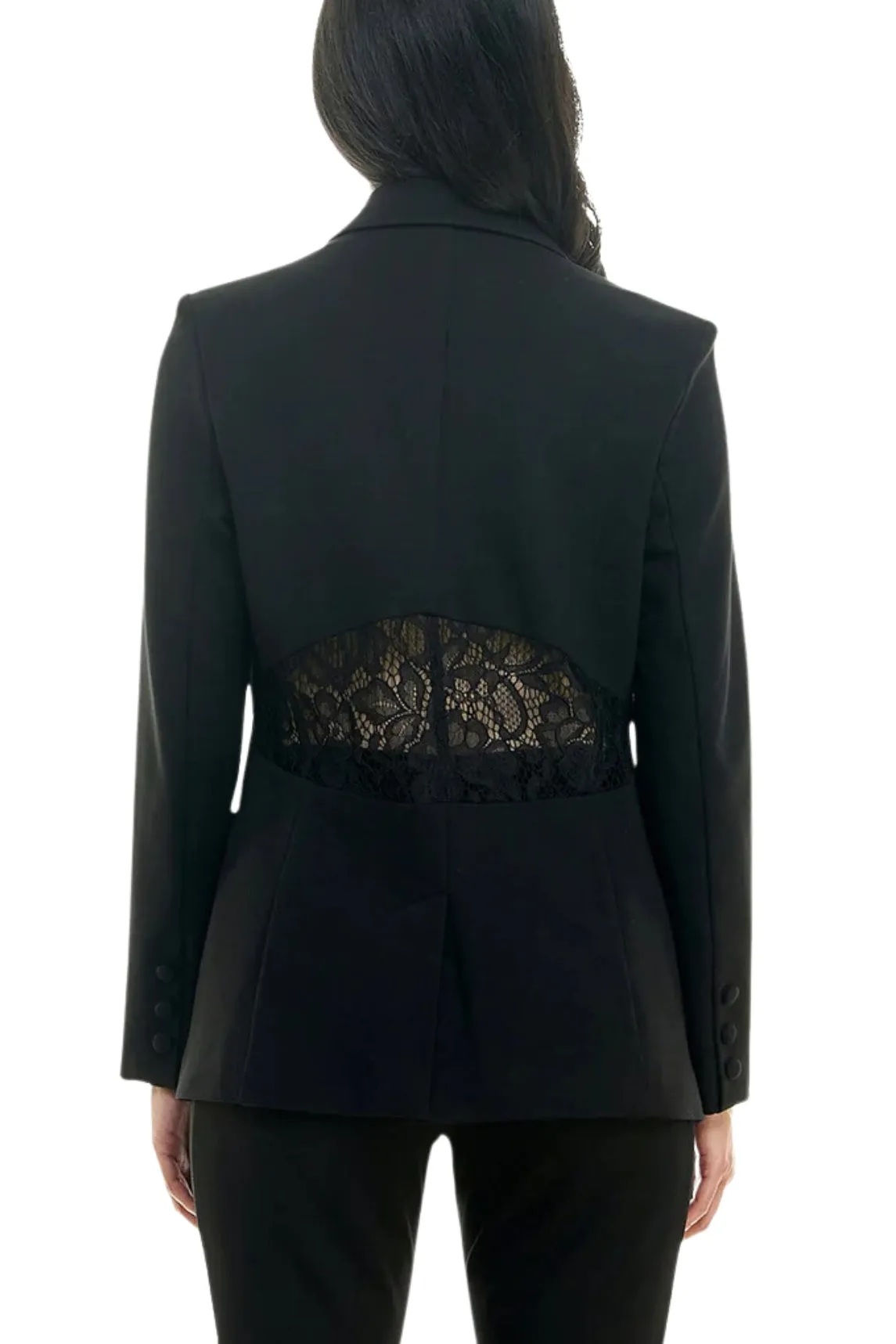 Nicole Miller Lace Blazer - Very Black