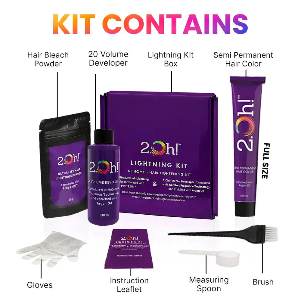 Orange DIY Combo : Hair Bleach Kit   Semi Permanent Hair Color