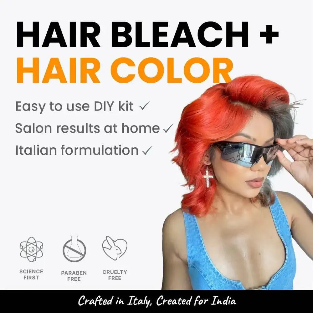 Orange DIY Combo : Hair Bleach Kit   Semi Permanent Hair Color